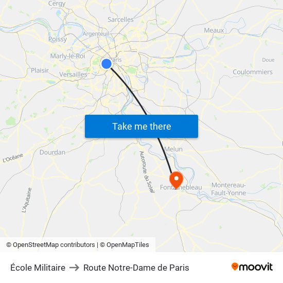 École Militaire to Route Notre-Dame de Paris map