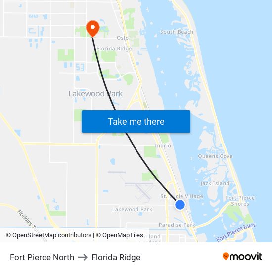 Fort Pierce North to Florida Ridge map
