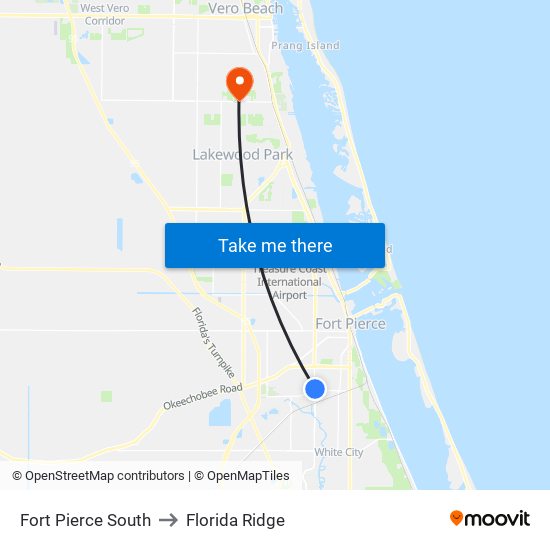 Fort Pierce South to Florida Ridge map