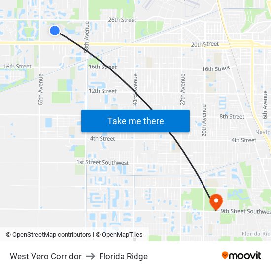 West Vero Corridor to Florida Ridge map