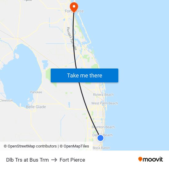 DLB TRS at  BUS TRM to Fort Pierce map