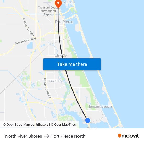 North River Shores to Fort Pierce North map