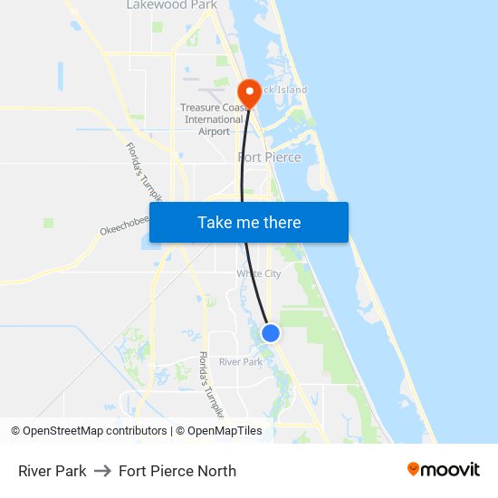 River Park to Fort Pierce North map