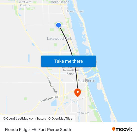 Florida Ridge to Fort Pierce South map