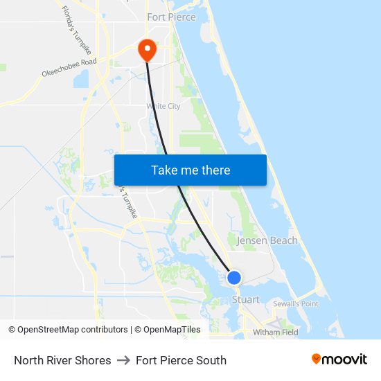 North River Shores to Fort Pierce South map