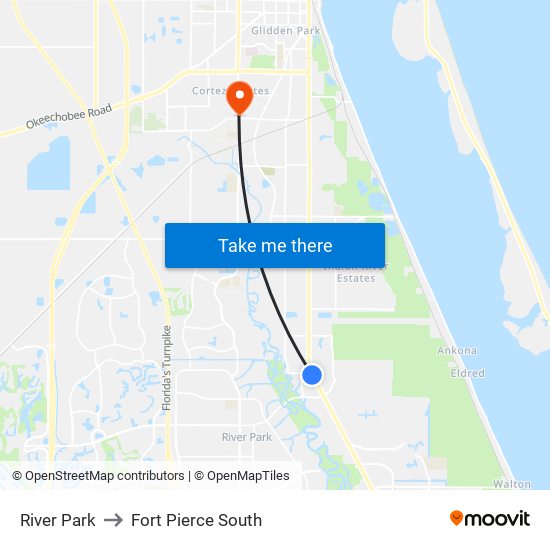 River Park to Fort Pierce South map