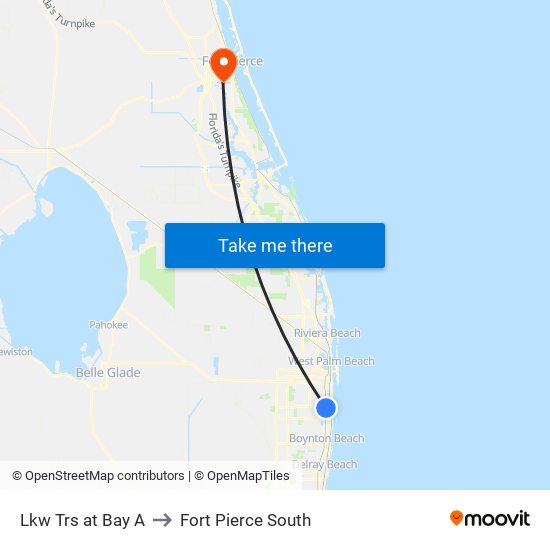 LKW TRS at BAY A to Fort Pierce South map