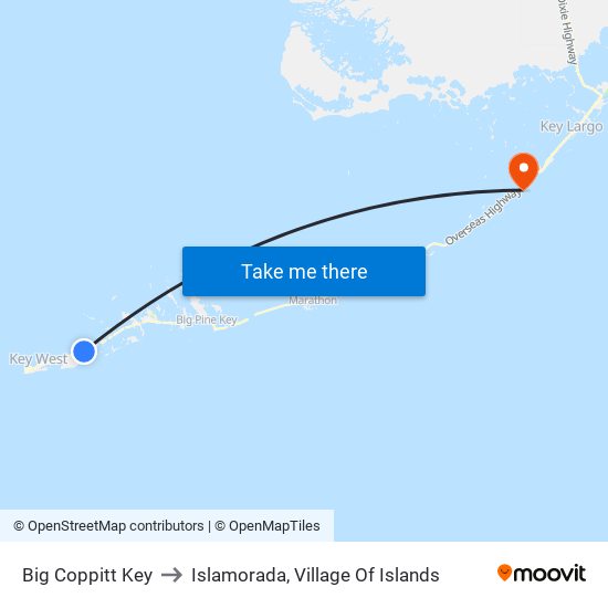Big Coppitt Key to Islamorada, Village Of Islands map