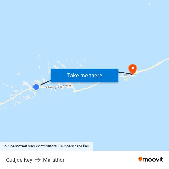 Cudjoe Key to Marathon map