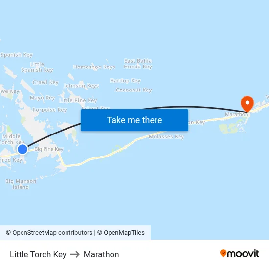 Little Torch Key to Marathon map