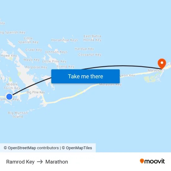 Ramrod Key to Marathon map
