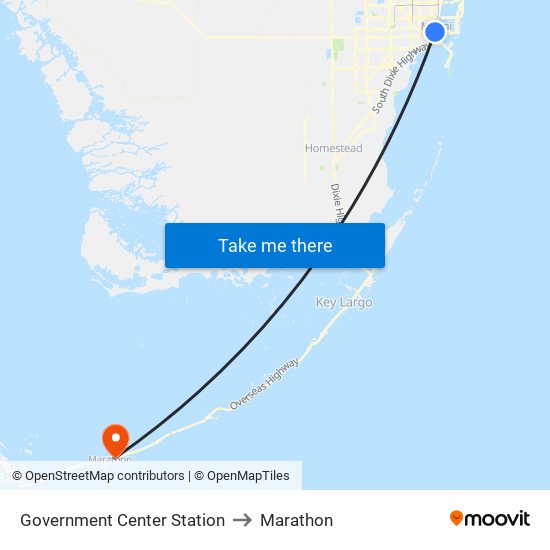 Government Center Station to Marathon map