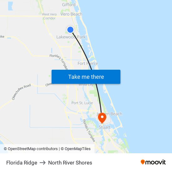 Florida Ridge to North River Shores map