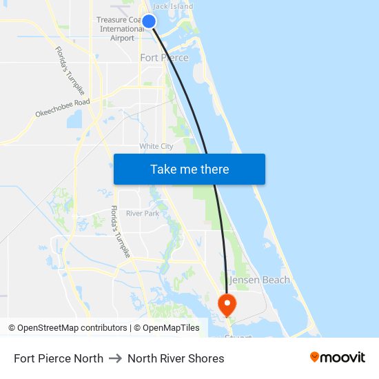 Fort Pierce North to North River Shores map