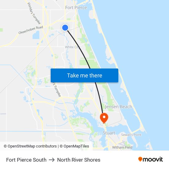 Fort Pierce South to North River Shores map