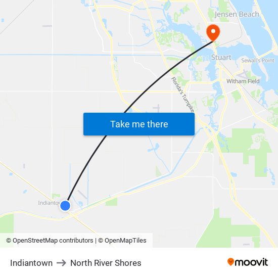 Indiantown to North River Shores map