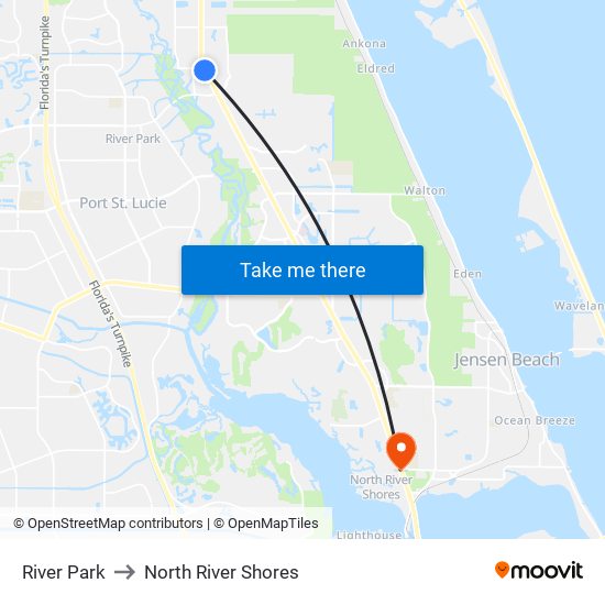 River Park to North River Shores map