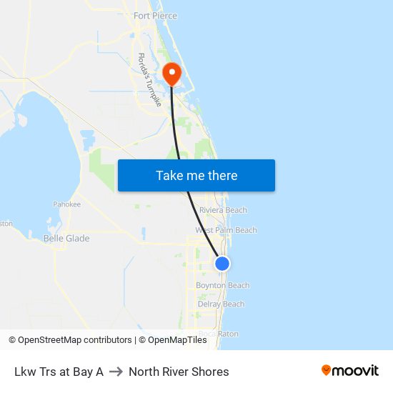 Lkw Trs at Bay A to North River Shores map