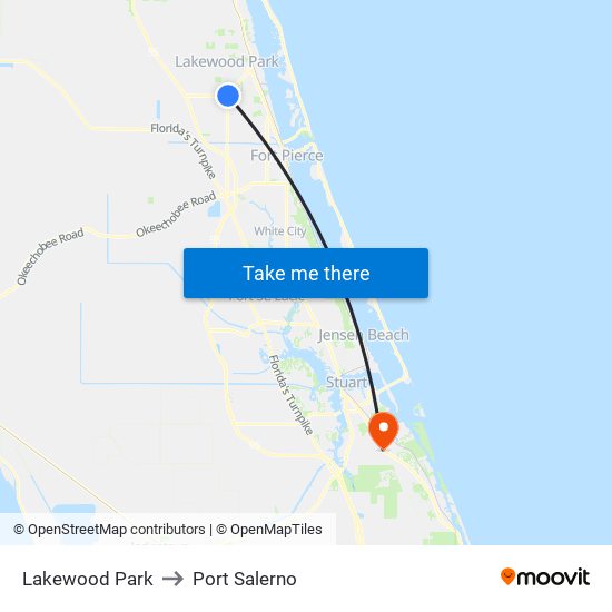 Lakewood Park to Port Salerno map