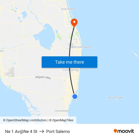 Ne 1 Av@Ne 4 St to Port Salerno map