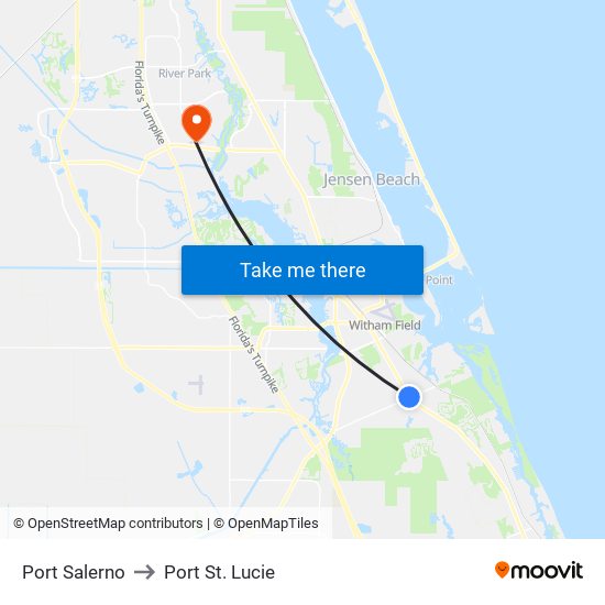 Port Salerno to Port St. Lucie map