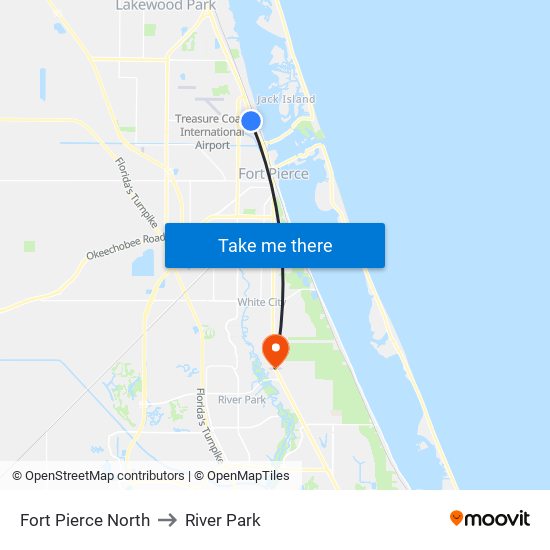 Fort Pierce North to River Park map