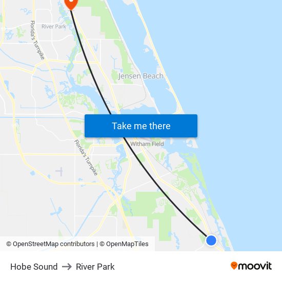 Hobe Sound to River Park map