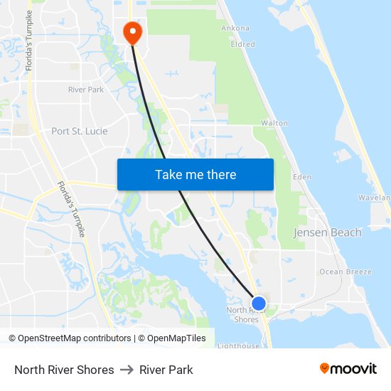 North River Shores to River Park map