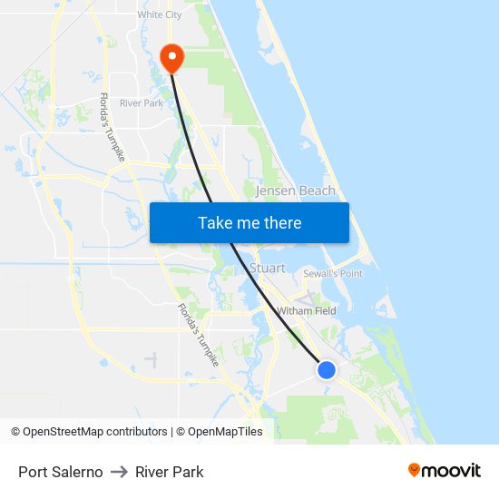 Port Salerno to River Park map