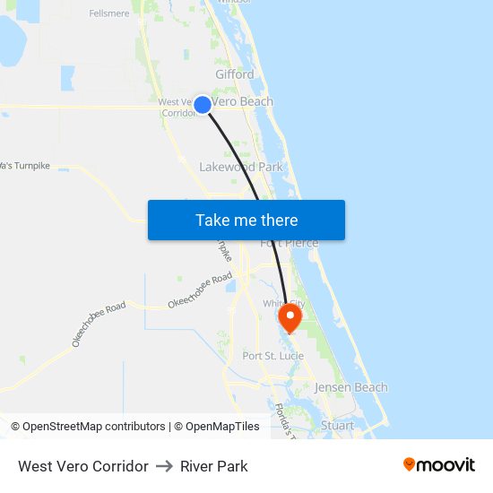 West Vero Corridor to River Park map