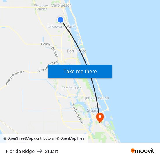 Florida Ridge to Stuart map