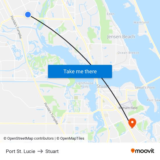 Port St. Lucie to Port St. Lucie map