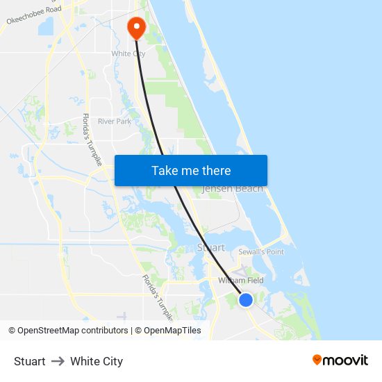 Stuart to White City map