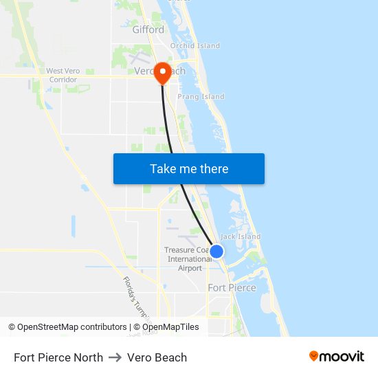 Fort Pierce North to Vero Beach map