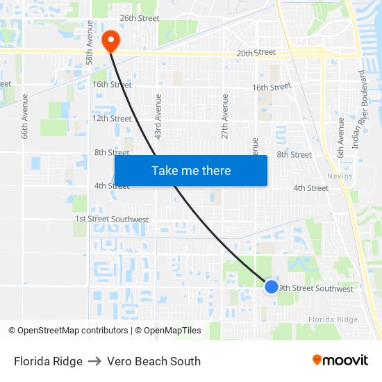 Florida Ridge to Vero Beach South map