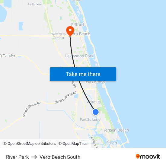 River Park to Vero Beach South map