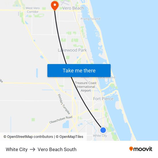 White City to Vero Beach South map