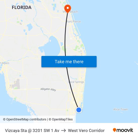 Vizcaya Sta @ 3201 SW 1 Av to West Vero Corridor map