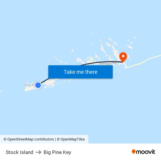 Stock Island to Stock Island map