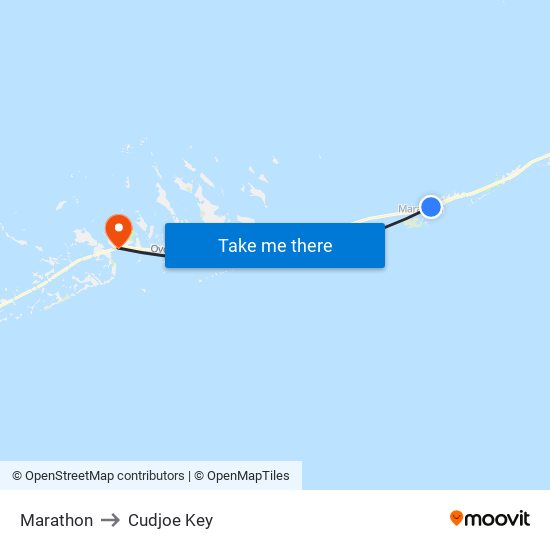 Marathon to Cudjoe Key map