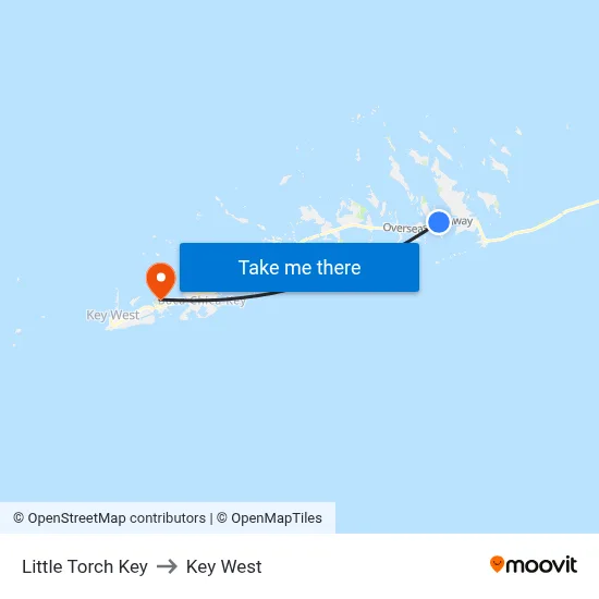 Little Torch Key to Key West map