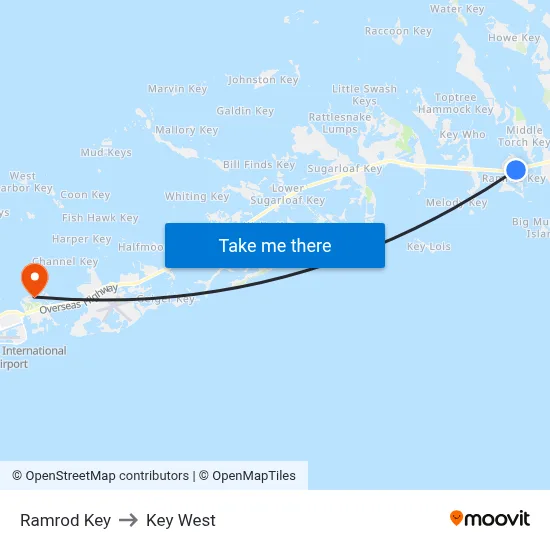Ramrod Key to Key West map