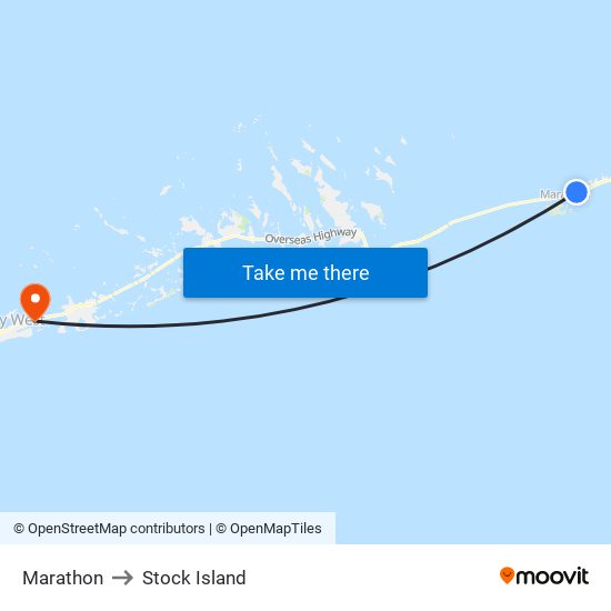 Marathon to Stock Island map