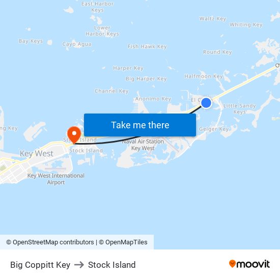 Big Coppitt Key to Stock Island map