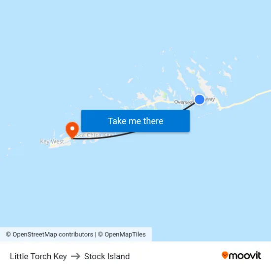 Little Torch Key to Stock Island map
