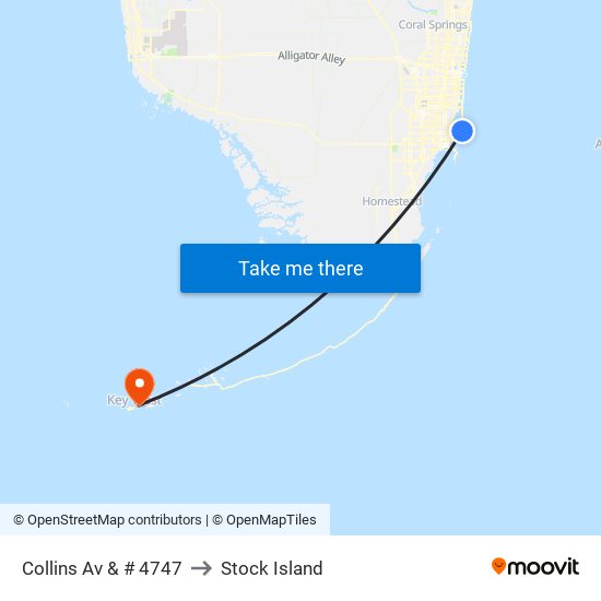 Collins Av & # 4747 to Stock Island map