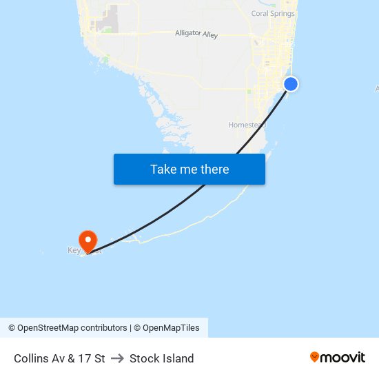 Collins Av & 17 St to Stock Island map