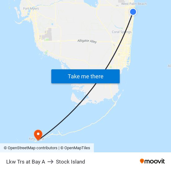 Lkw Trs at Bay A to Stock Island map