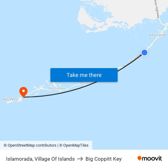 Islamorada, Village Of Islands to Big Coppitt Key map