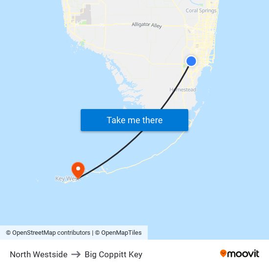 North Westside to Big Coppitt Key map